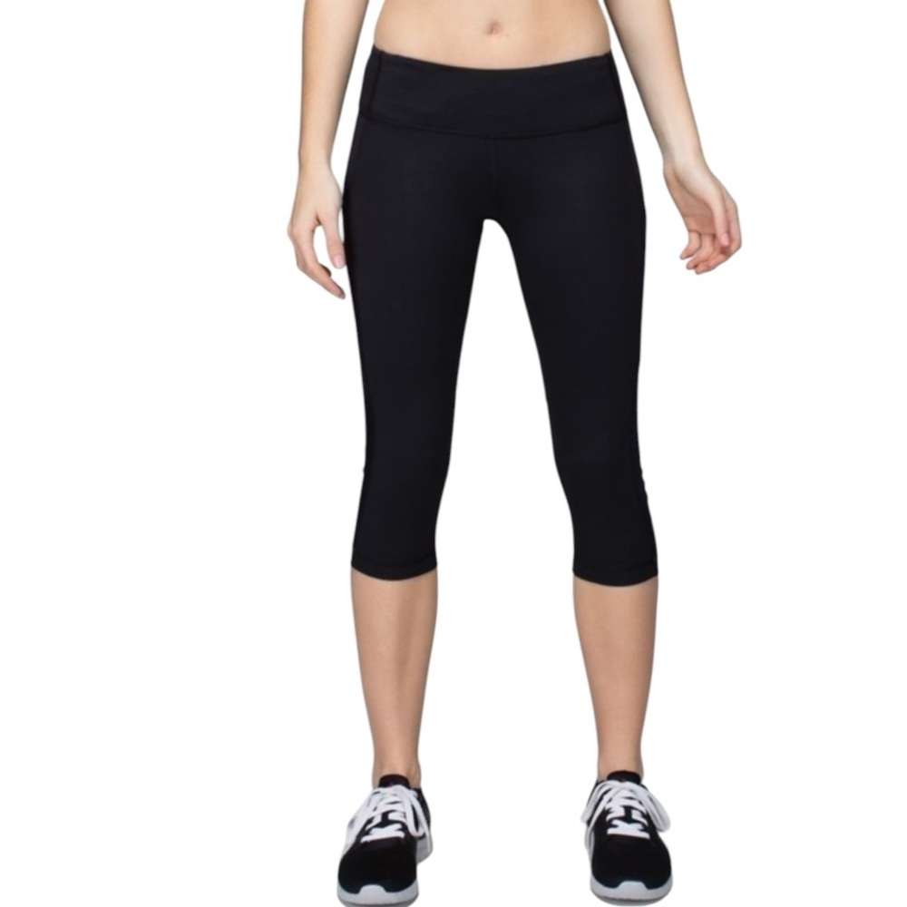Lululemon Cut the Crop Faux Leather Pocket